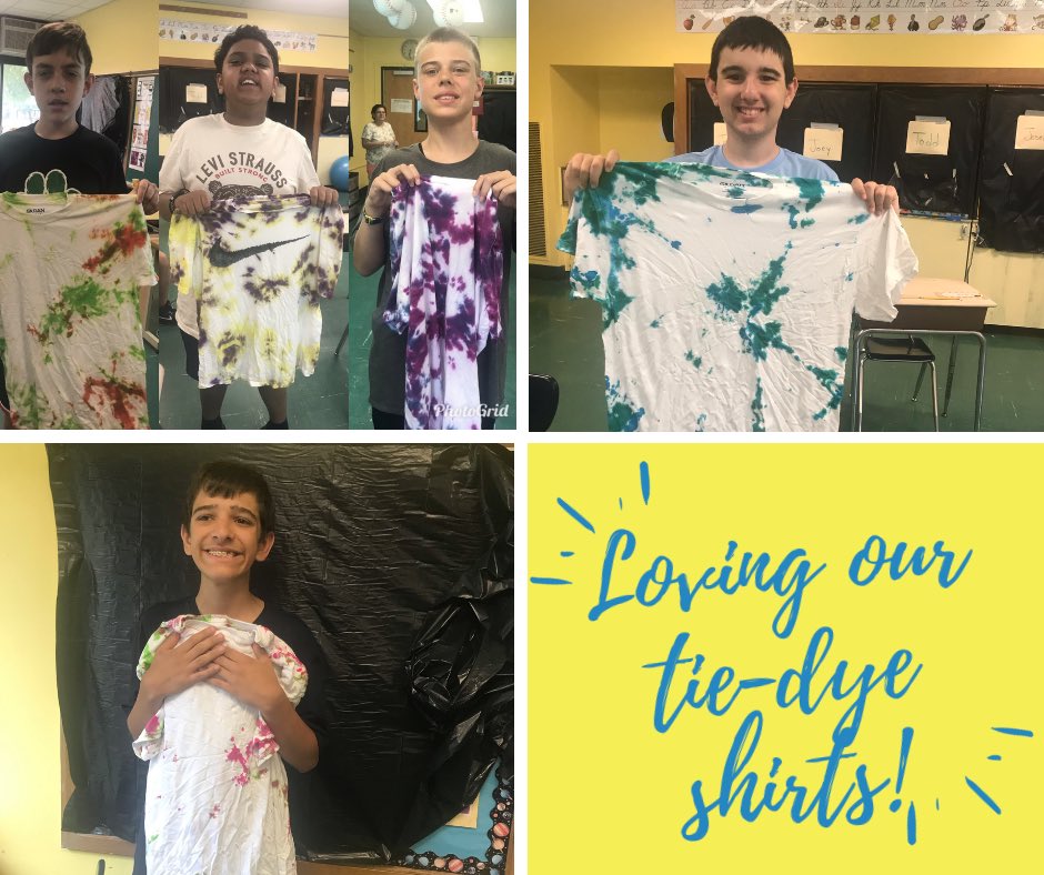 Our tie-dye shirts came out awesome! We can’t wait to wear them to school next week!! <a href="/FdaleSumrUpdate/">JeanMarie Papillo</a>