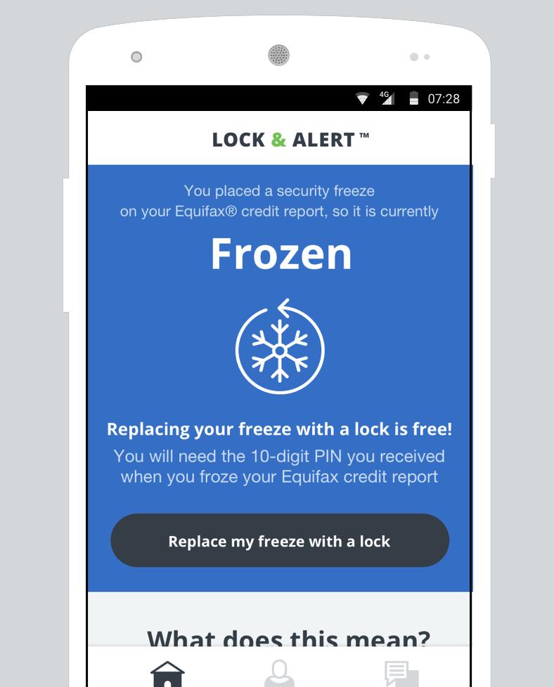  #delightful_design_details 12Equifax's Lock & Alert app has "delightful" details that don't actually feel delightful since users have lost trust with them after their massive data breach.Cheery graphics now have opposite effect and only raise more suspicion. Context matters.