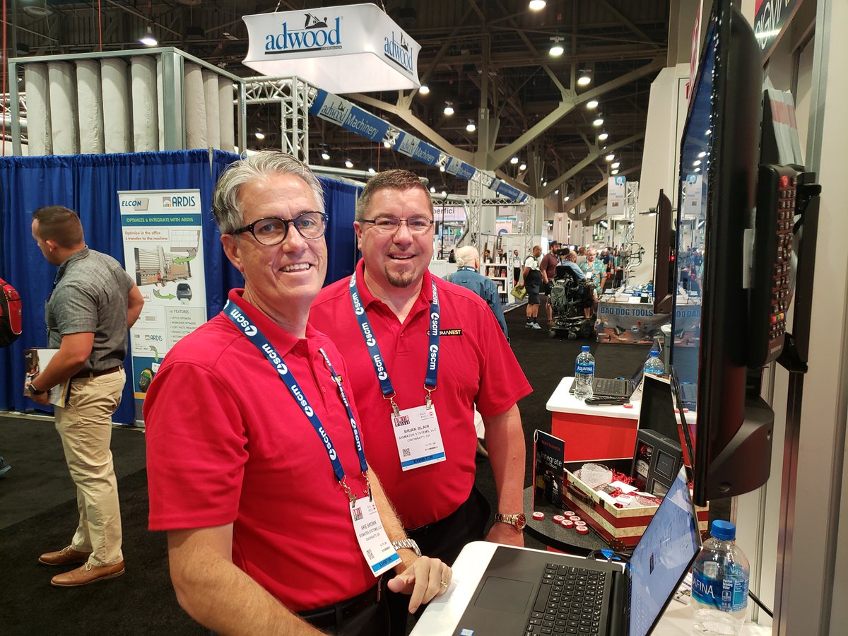 SigmaNEST's tweet image. Gentleman Jack, along with Arie and Brian, are waiting for you in booth 7931 at #AWFS2019. Ask for a demo of #SigmaNEST for Router and drop off your card for a chance to win.