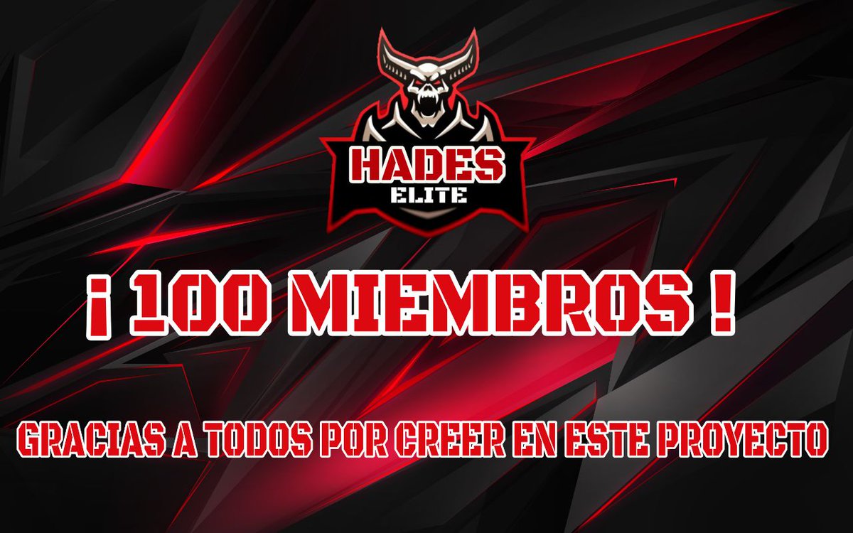 HADES_ELITE's tweet photo. ¡YA SOMOS 100 MIEMBROS EN NUESTRA COMUNIDAD!

¡GRACIAS A TODOS POR HACERNOS GRANDES! https://t.co/uUP0aLUv50