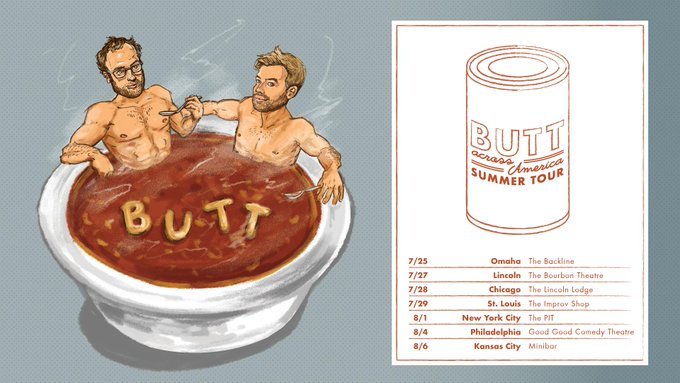 You going to come see <a href="/ButtGuys/">butt</a> next week? You should. 2 shows. One in Omaha, one in Lincoln.