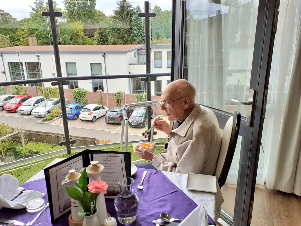 GoEActivities's tweet photo. Sid wanted to enjoy the sun and take his tea at three on the balcony while listening to Classic FM. It was my pleasure to oblige at #GracewellofEdgbaston  The little things in life just make your day #Livingwithpurpose @JazzVirkTweets @SteventonZoe @asajuk @GracewellHealth https://t.co/sVKrthgyoh