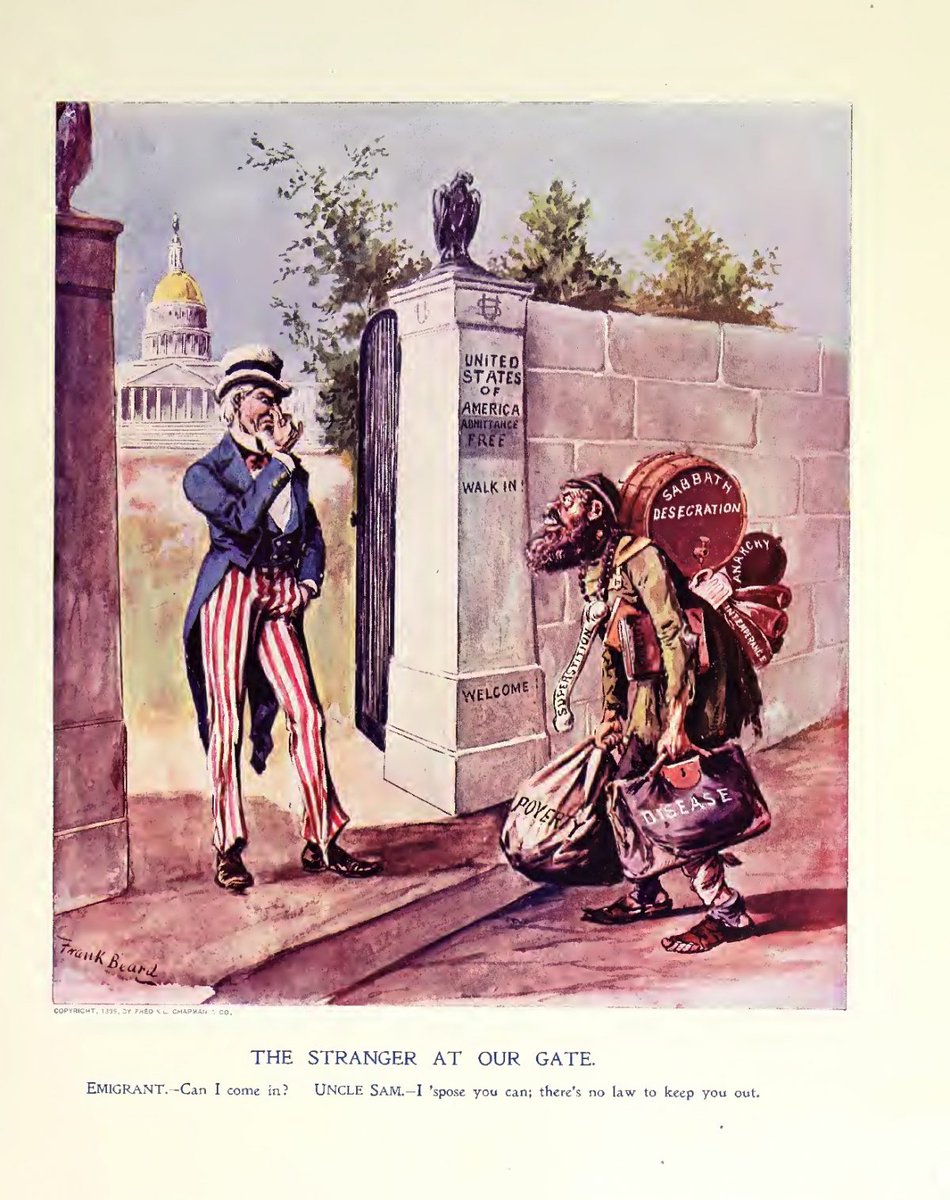 Gallegoscot's tweet photo. Racism and hatred of Immigrants is sadly VERY much in America's DNA. We've hated the Irish, the Jews, the Italians (and Catholics generally), the Mexicans, the Chinese, the Japanese, etc. etc... and currently Muslims and Hispanics. https://t.co/UB2eoGjUhl
