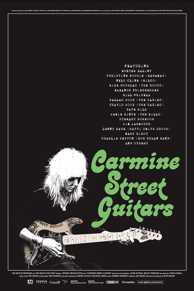 Last chance to see the doc Carmine Street Guitars- today at 8:15pm! The film is an homage to the spirit, determination and craftsmanship required to survive in an age of gentrification. #rockdoc #guitars #canadafilm #rocknrollhistory