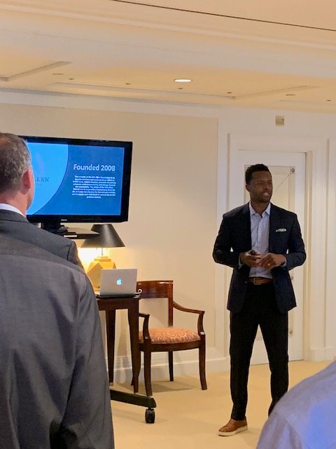 AccionLabs's tweet photo. The @AccionLabs Pittsburgh team had the opportunity to spend time with the @WillAllenWAF at @BNYMellon. Inspiring to meet one of two scholarship recipients. Both attending @IUPedu in the fall. #WAF #EmergingTechnologies #lifelonglearning #givingback https://t.co/YRGljXiFt2