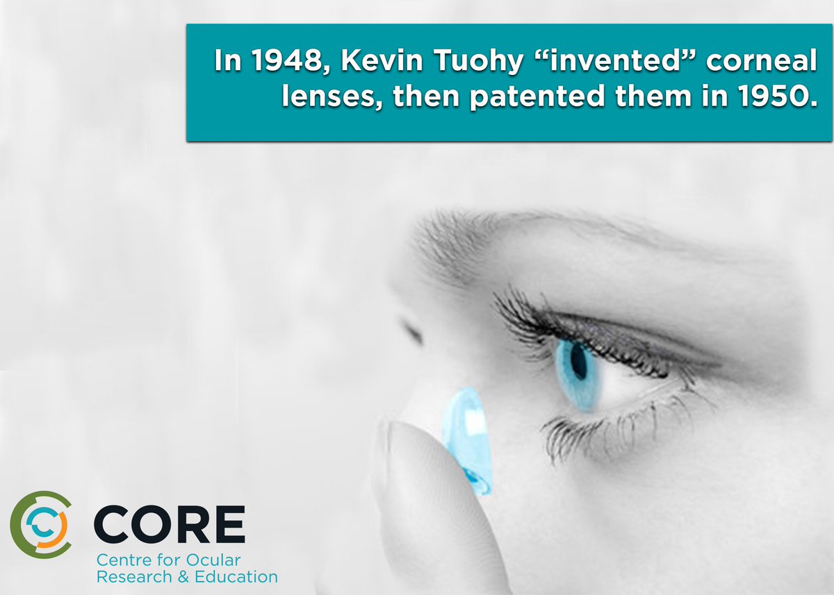 Contact wearers: imagine having to put a lens on the entire front part of your eye? Thanks to Kevin Tuohy, we now only need to cover the cornea. #contactlens #cornea #ocularscience #ThrowbackThursday  #tbt