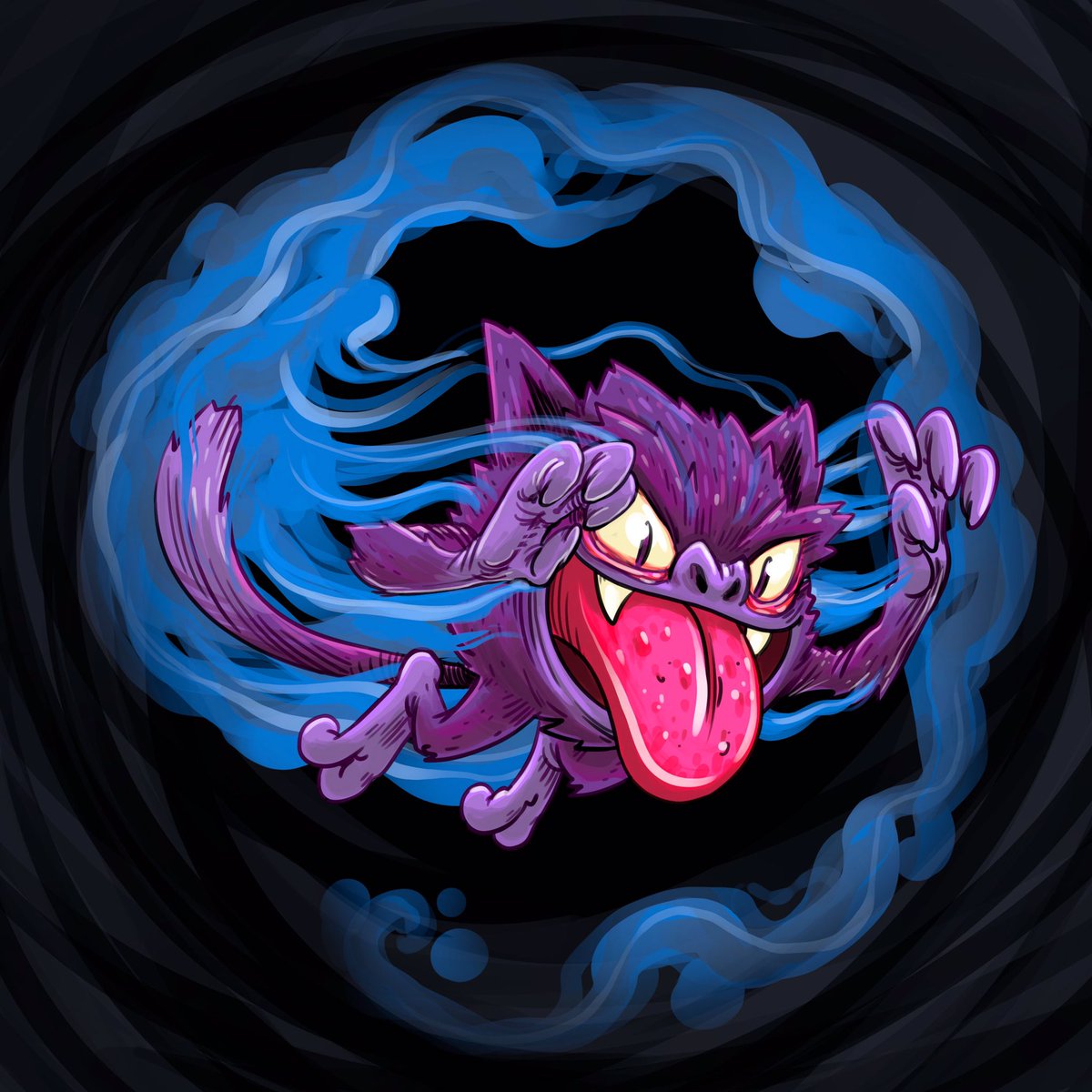 CassioSCosta's tweet photo. #Gaskey #pokefusion #pokemonfusion #pokemon #ghosttype #ghost #ghostmonkey https://t.co/c67zZYuJh1