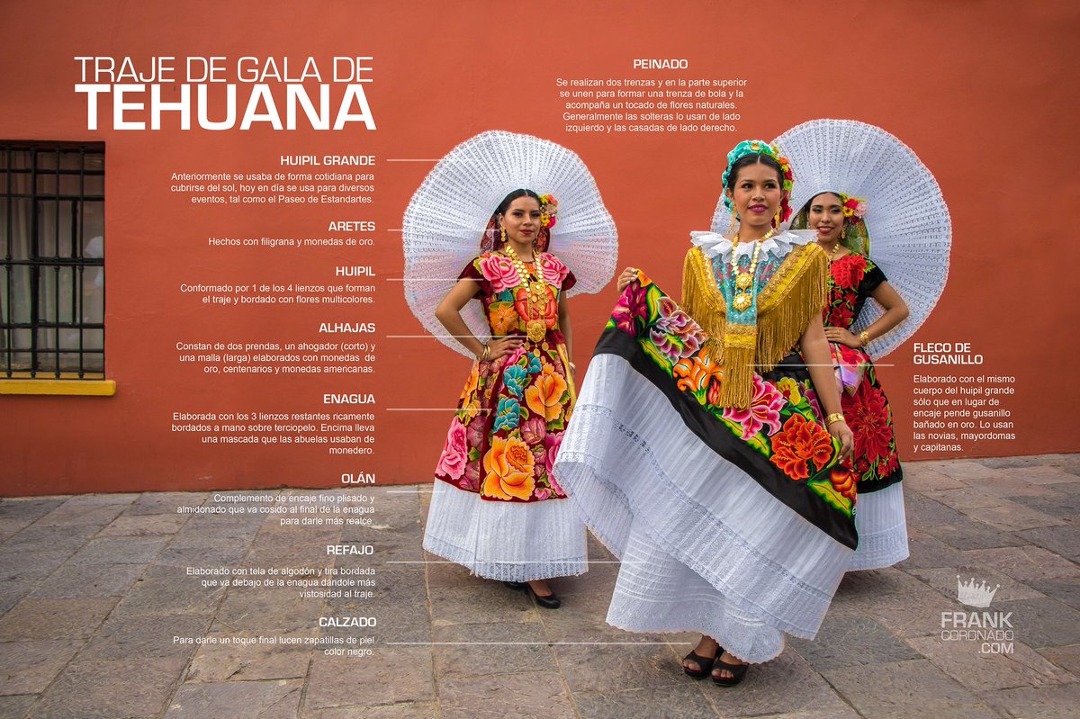 fcoronado's tweet photo. Conoce más sobre el traje de gala de las mujeres zapotecas que habitan en el Istmo de Tehuantepec #Oaxaca, uno de los más elegantes y reconocidos de México en el mundo. 🌸💃🏽🌼❤️ RT https://t.co/HMvaZdvfHY
