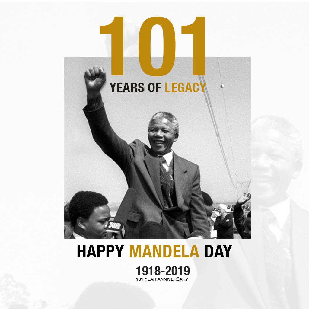 SecureRideShare's tweet image. Today marks what would have been Nelson Mandela’s 101st birthday. On MandelaDay, let's remember Madiba's life, embrace his legacy and aspire to emulate his example.

#67minutes #mandeladay #peace#freedom#madiba#nelsonmandela #nelsonmandeladay