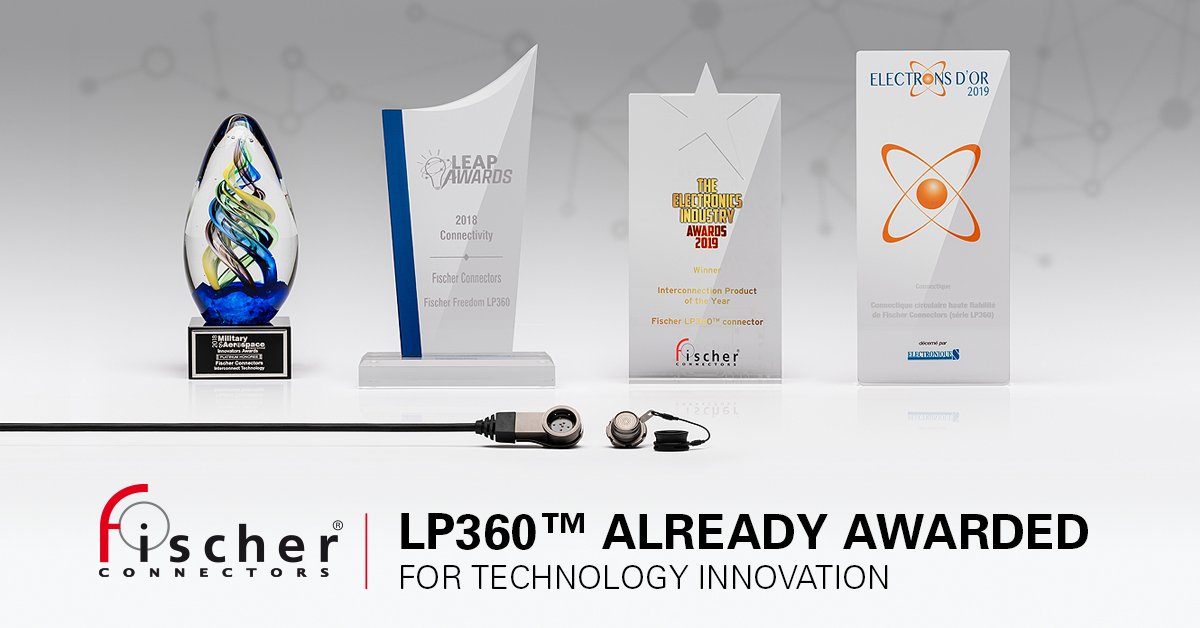 FischerConnect's tweet photo. Press release: The #FischerFreedom technology platform continues to gain international peer recognition: in one year, its #FischerLP360 connector won 2 “Best Product of the Year” awards and 2 Innovation awards > https://t.co/lxrp2ij59o #ReimagineConnectivity @FischerConnect https://t.co/bEMPZGFdLZ