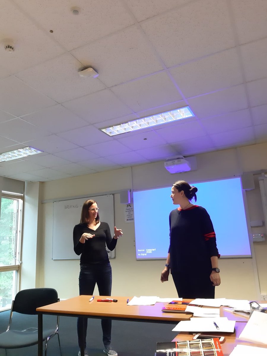 Carmen_Teach's tweet photo. Hoy en mi presentacion sobre #CLILwriting con mi compañera Eslovaca Grabielle! Una experiencia maravillosa!! Gracias @CambridgeEngSP y @BEDAspain por esta fantástica beca!! Estoy aprendiendo muchísimo! @SalesianasALC #CLILmethodology #BellTeachers19 https://t.co/FnMmC8hzom