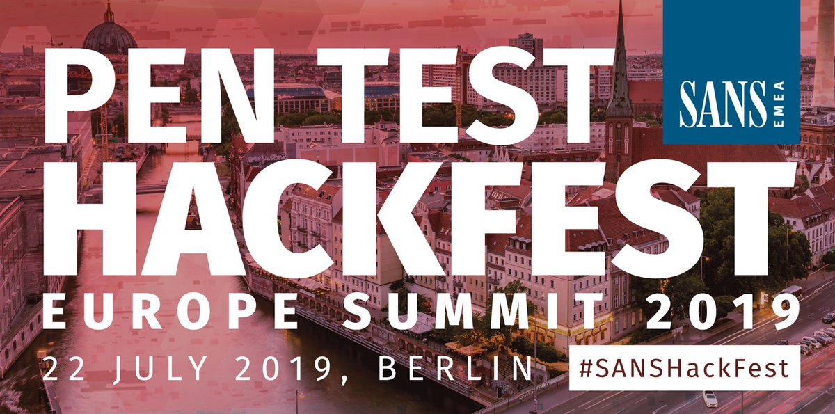 SANSEMEA's tweet photo. Just five days until we open the doors for the first edition of @SANSPenTest Pen Test HackFest Europe Summit! 

It’s not too late to secure your place, take a look at the fantastic lineup of expert speakers: https://t.co/aWaow7Et2l

#PentestHackFestEU https://t.co/Xl1ukIWfOx