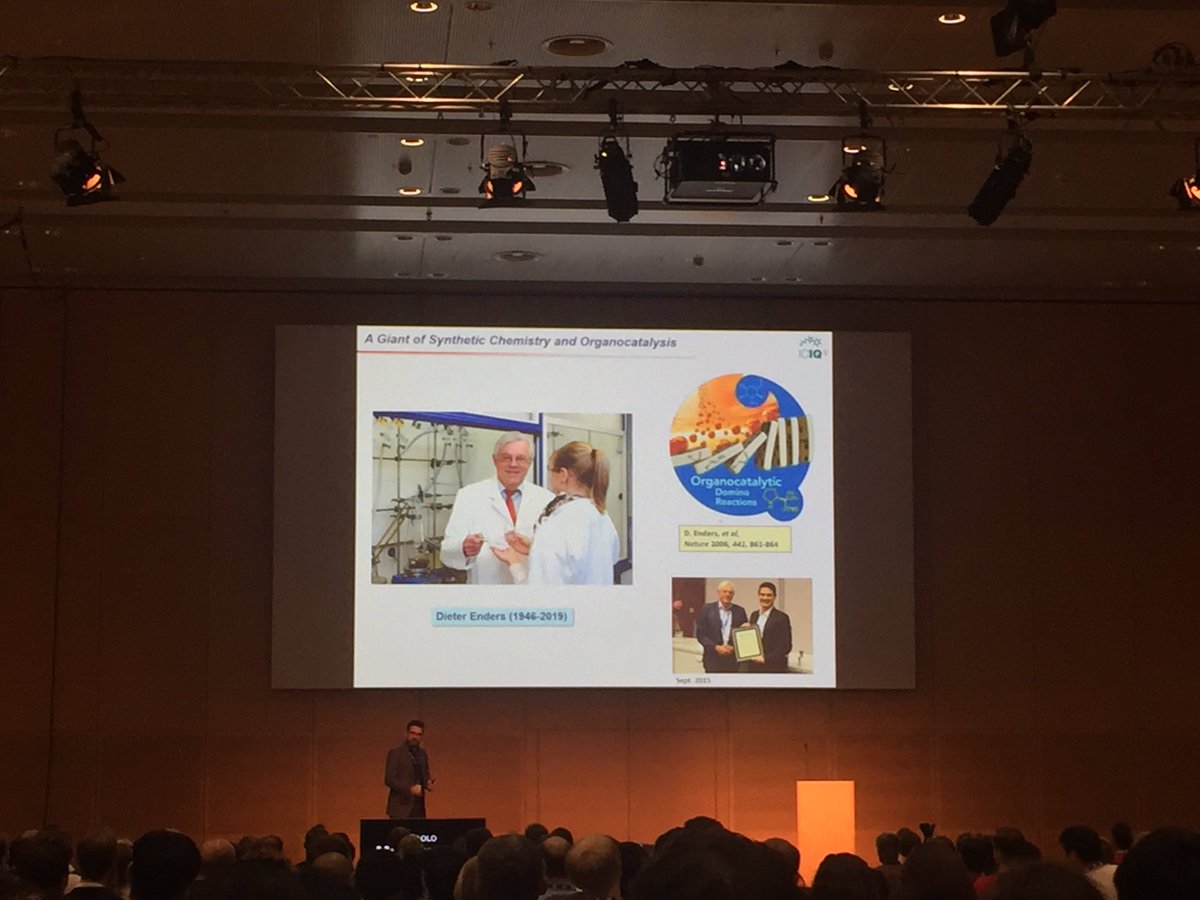 Awesome gesture by <a href="/MelchiorreGroup/">Melchiorre Group</a> taking a moment in his talk to honor the great contributions of #Dieter #Enders to asymmetric synthesis and organocatalysis <a href="/ESOC2019/">21st ESOC 2019</a> #esocwien <a href="/RWTH/">RWTH Aachen</a>