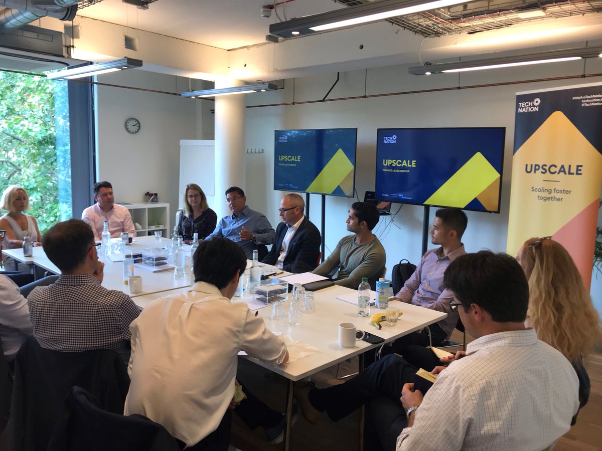 RSMUK's tweet image. Today we facilitated the last in a series of workshops in collaboration with @TechNation for the Upscale 4.0 cohort. Head of Media and Tech, David Blacher, alongside Neil Alexander, CFO at @thenutmegteam discussed all things #funding with the group of #scalingtech businesses.
