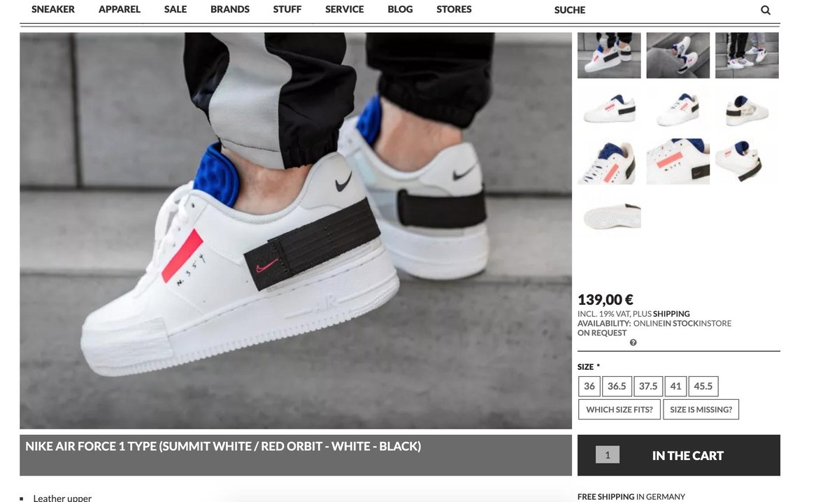 air force 1 type restock