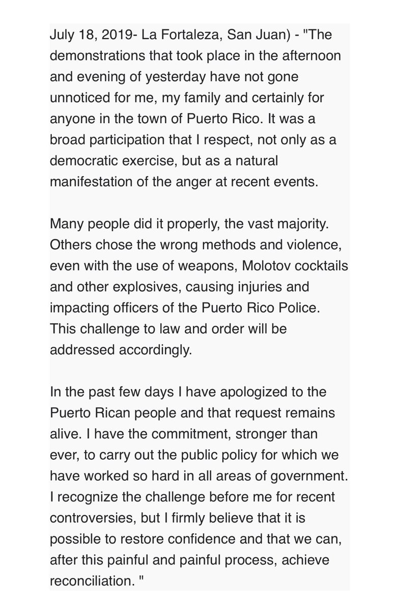 DavidBegnaud's tweet photo. BREAKING: Puerto Rico’s Governor on last nights protest with nearly 100,000 demanding he resign: https://t.co/WMANntkBjM
