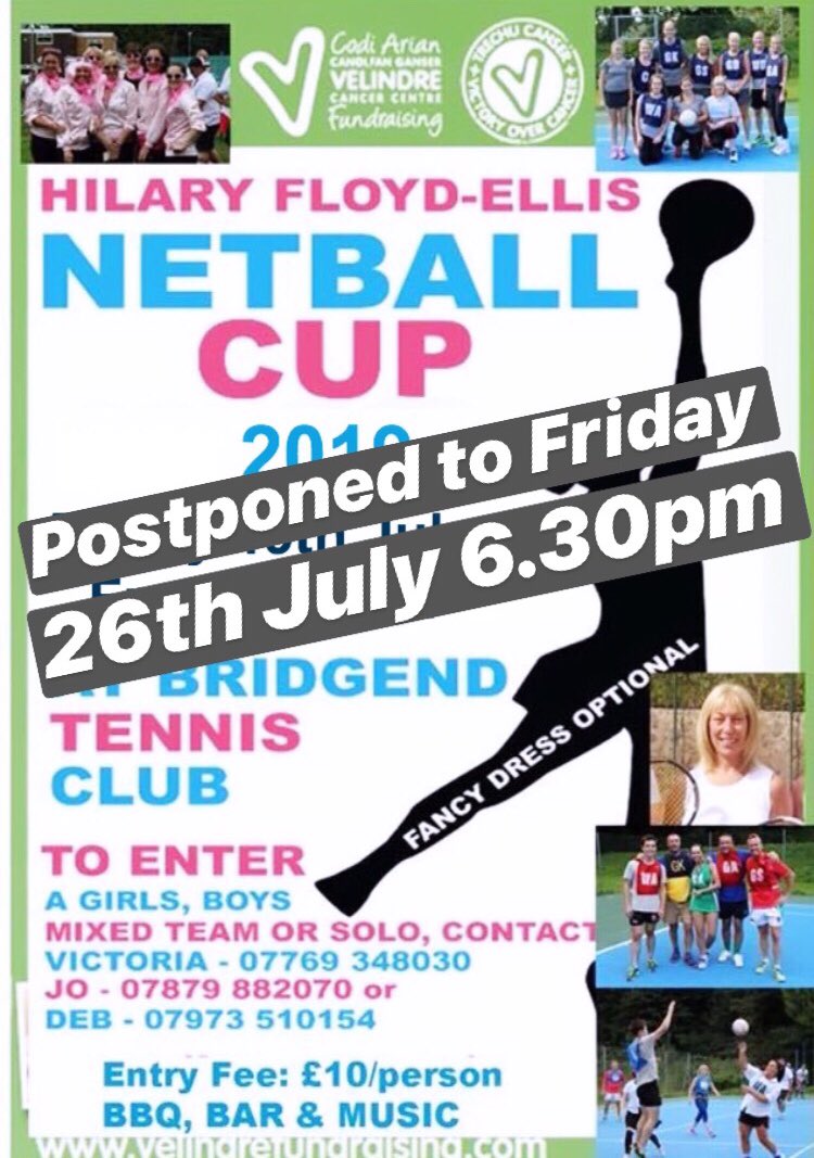 hfenetball's tweet photo. Sorry guys ... weather warning and rain+++ forecast not good for outdoor netball ⛈☔️👎🏻 EVENT POSTPONED TO NEXT FRIDAY 26th JULY instead 🏐 hope you can still make it! https://t.co/93AH13q6xX