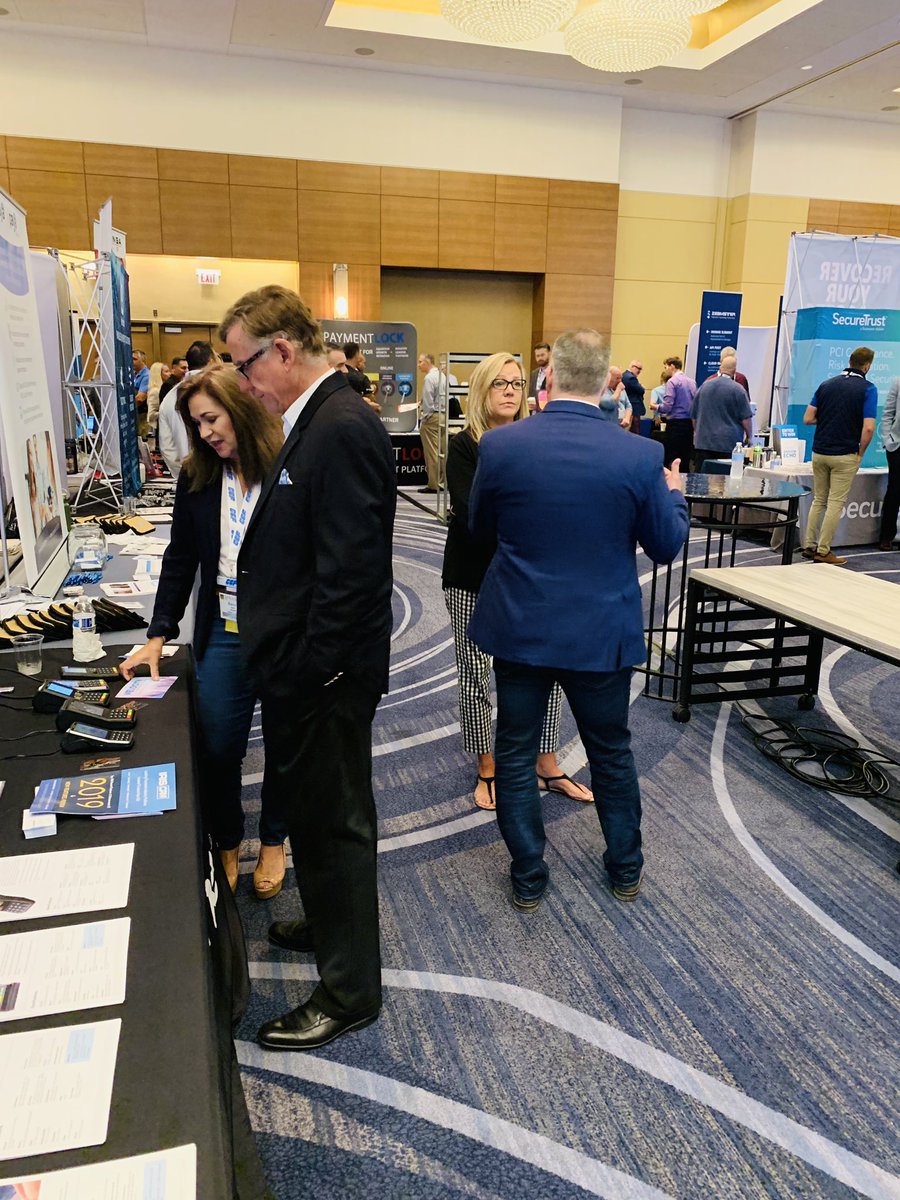 NateA82's tweet photo. @Verifone has a full booth learning about that class A Engage certification on @FirstData .   Questions, come see us at #mwaa2019 https://t.co/8FBfmBF6kH