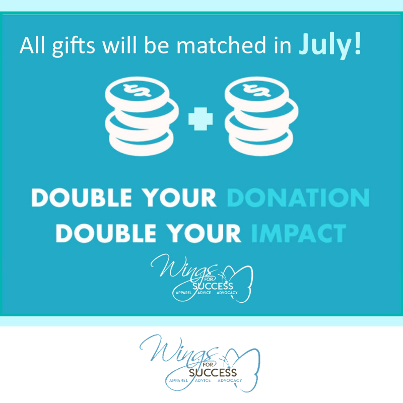 Wings4Success's tweet photo. Double your donation, double your impact in July!
#double
#donate
#women
#community
https://t.co/juVp5a7Xfs https://t.co/JeFIp0JlBq