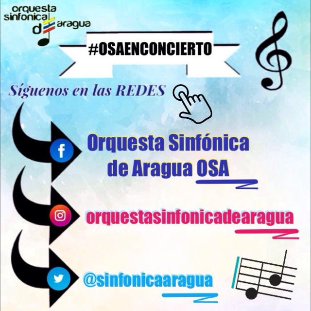 Regresamos pronto.. Con más de nuestra programación II Temporada de Conciertos 2019
.
Mantente atento a nuestras redes para más información
.
#somosorquestasinfonicadearagua #OSA #temporada2019 #OSAEnConcierto