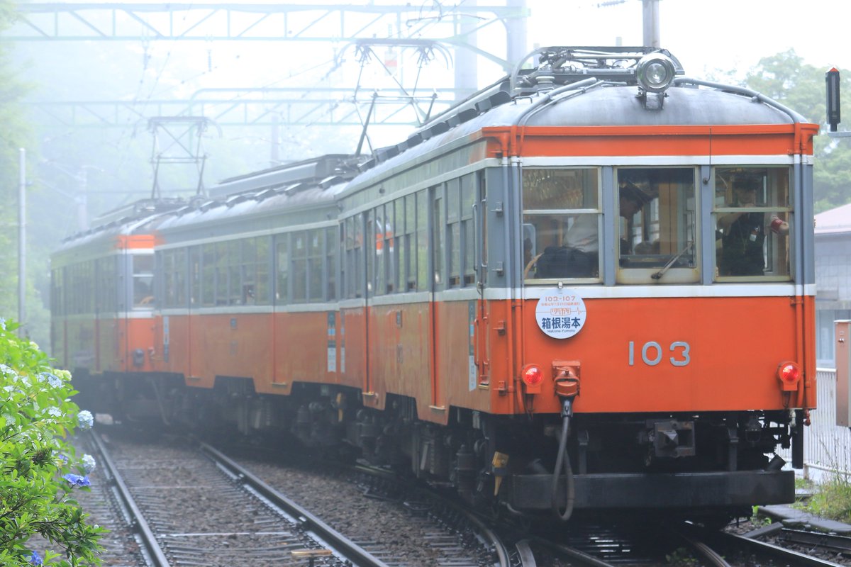 SI_OER's tweet photo. 発車の寸前に濃い霧が辺りに立ち込めて、視界はみるみる真っ白に。

そんな中でも今までとなんら変わらずに渋い轟音を響かせて霧の向こうに沈んでいく姿、震えながらシャッターを切りました。

僕が今まで20余年見てきた登山電車の姿そのものを撮ることができて感動した https://t.co/j3aR9bIRhs