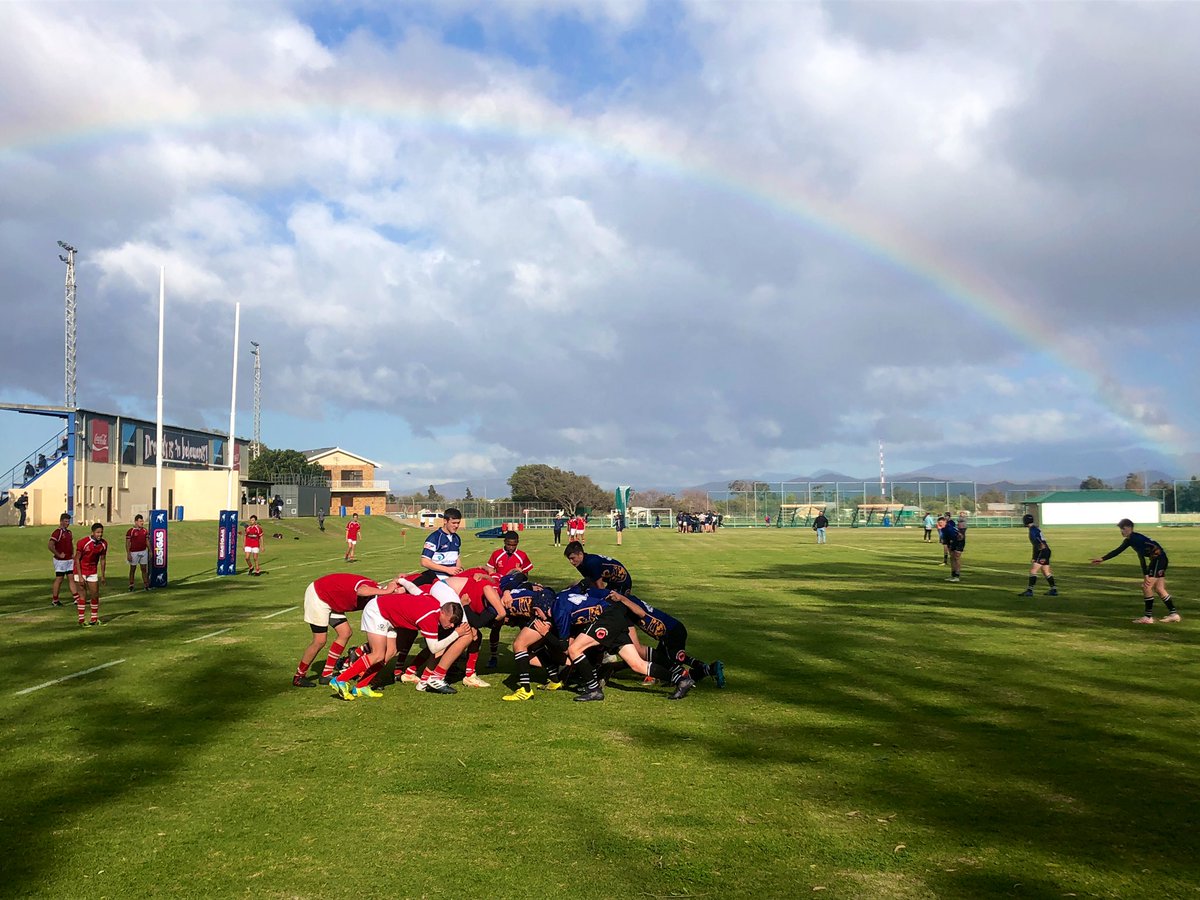 LRGSRugby's tweet photo. A superb day of Rugby here at HTS Drostdy, three extremely well matched games against tough, physical opposition.
U16 Game 1 - 17-19 W
U16 Game 2 - 34-5 L
U18 Game - 39-12 W
The boys now have a few days of well earned rest to see the sights of Cape Town.
#LRGSinSA🇿🇦 https://t.co/OmzCCgJror