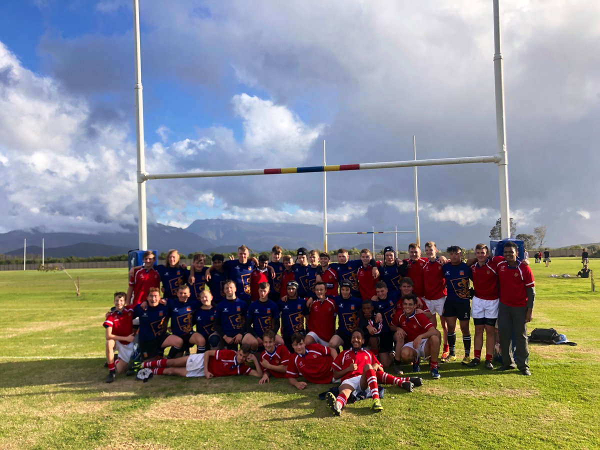 LRGSRugby's tweet photo. A superb day of Rugby here at HTS Drostdy, three extremely well matched games against tough, physical opposition.
U16 Game 1 - 17-19 W
U16 Game 2 - 34-5 L
U18 Game - 39-12 W
The boys now have a few days of well earned rest to see the sights of Cape Town.
#LRGSinSA🇿🇦 https://t.co/OmzCCgJror