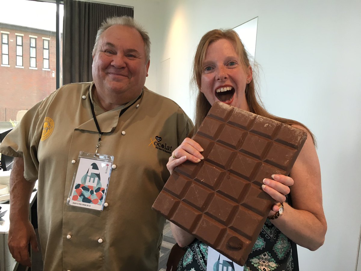 You’d never know that Kathryn loves chocolate! A great <a href="/StocktonBID/">Stockton BID</a> Stockton MET event at @HBHStockton and a pleasure meeting <a href="/dghchocolatier/">Coeur de Xocolat</a> #bigupstockton