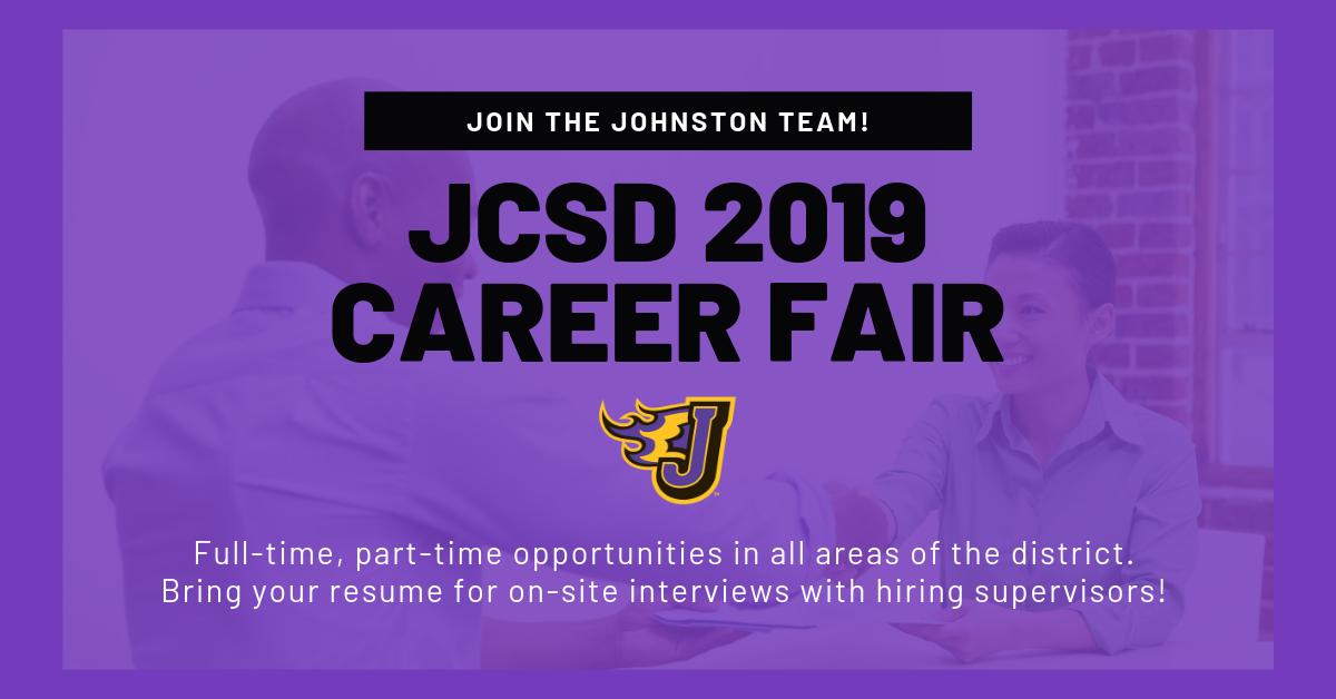 Our job fair is just a week away! We're hiring for full &amp; part-time positions, as well as substitutes in all areas of district work. We hope to see you on July 25 @ JMS, from 2-6 p.m.