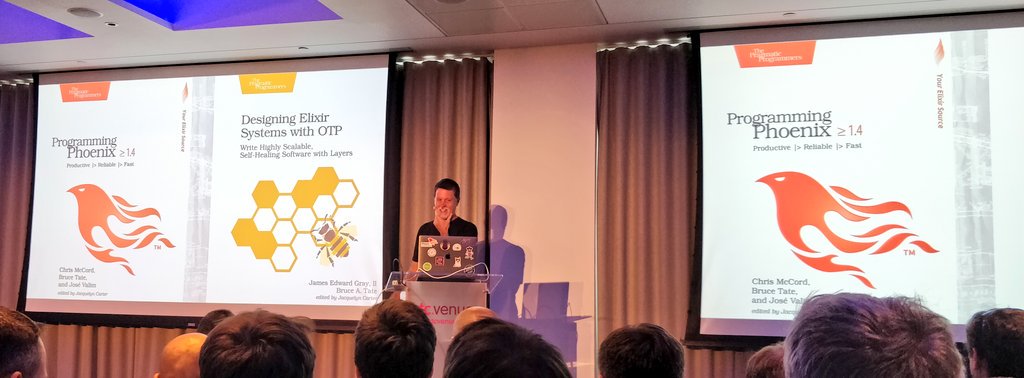 picandocodigo's tweet image. Great keynote and amazing closing statements by @redrapids
"It's not time to panic, but it's time to pay attention" on the state of open source and its sustainability.
"Without diversity a species dies", on how important diversity is for the community #CodeElixir LDN