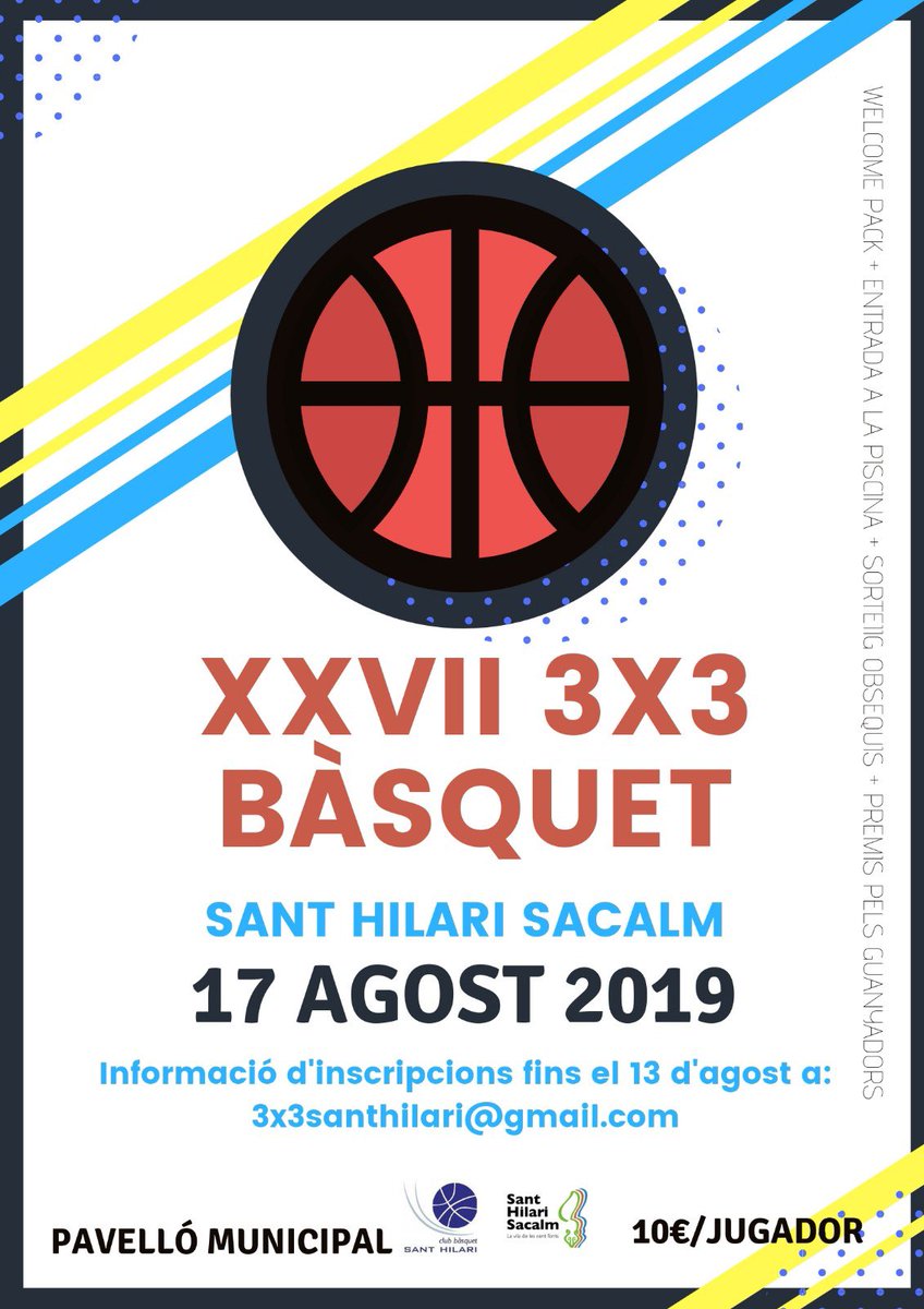 cbsanthilari's tweet image. 🔊🏀Som-hi!!! 🏀🔊 Arriba l’esperat 3x3 de bàsquet de @santhilarisacalm! 17 d’agost de 2019! Podeu demanar-nos informació al correu 3x3santhilari@gmail.com! Aviat us penjarem el link per formalitzar les inscripcions. Gràcies! Us hi esperem! #3x3santhilari #bàsquet #123isards