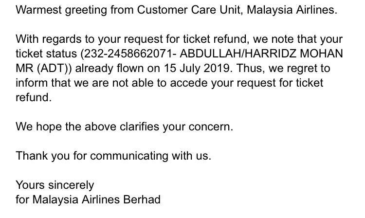 Harridzs Mohan On Twitter U Hv Touched My Nerve To Tweet Again 1st Of All I Dint Request For A Refund Yet Bt It Was Offered By Mas After My Complaint For