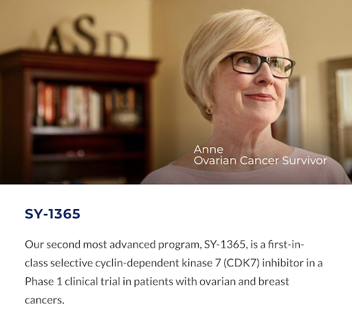 SyrosPharma's tweet photo. SY-1365 is a promising approach for difficult-to-treat cancers by disrupting two important processes that cancer cells use to survive and thrive. Learn more at: https://t.co/nmQOdQe45z #GeneControl #ResearchSavesLives https://t.co/l84VhxATCI