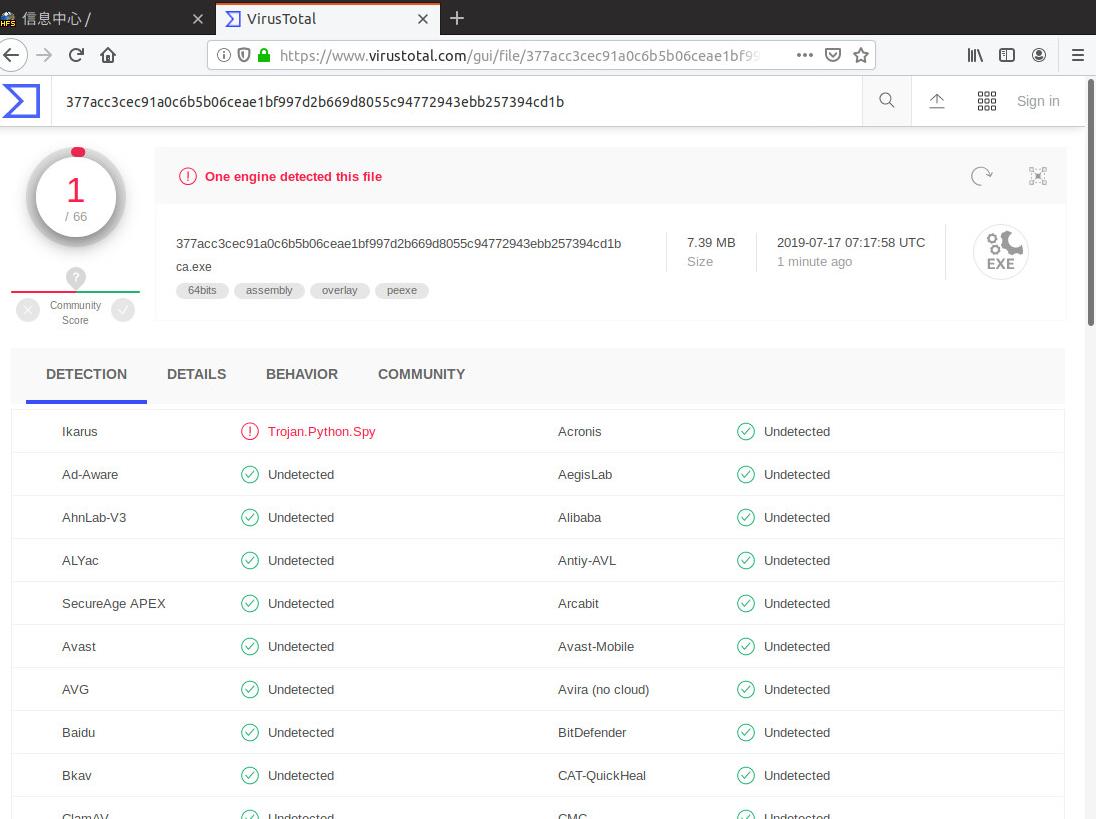 F5Labs's tweet photo. [IN REVIEW] A Chinese threat actor we track updated their arsenal with NSA exploits #EthernalBlue for #SMB and Esteemaudit for #RDP. Along with a compiled python scanner exploiting CVE-2017-10271 WebLogic #RCE which 1/66 AV are detecting. https://t.co/ctL1cEF2Vx