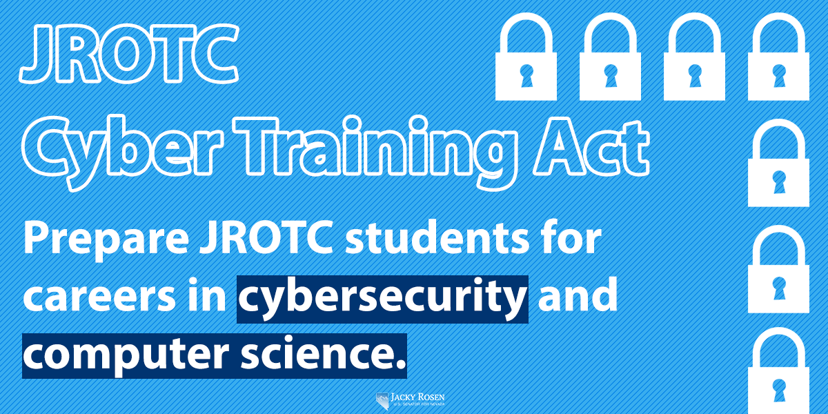 Excited to introduce the bipartisan JROTC Cyber Training Act -- alongside @MarshaBlackburn, @JohnCornyn, and @SenGaryPeters -- to train the next generation of cybersecurity professionals. I’ll continue working on forward-thinking solutions that strengthen our national security.
