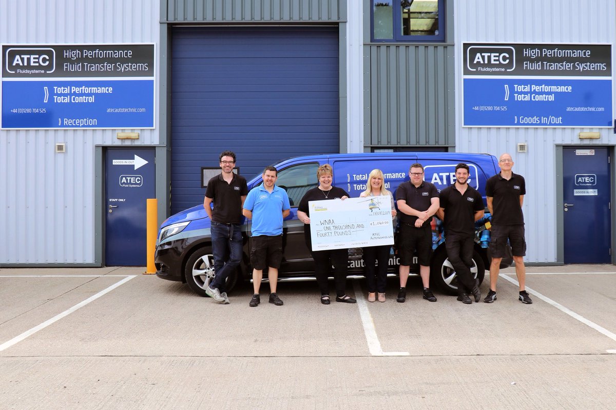 ATECautotechnic's tweet photo. Very proud to hand this cheque over today to @WNDLRAirAmb for the money raised at our recent karting event @whiltonmill https://t.co/BTLRf7vS30