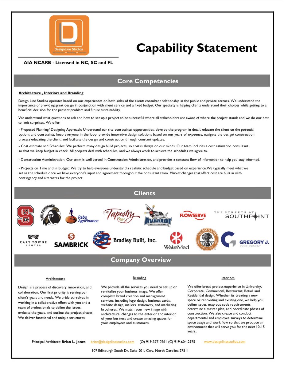 #ArchitecturalDesign 

#CapabilityStatement  

#InteriorDesign 

#Branding 

<a href="/DLStudiosNC/">Design Line Studios</a>
