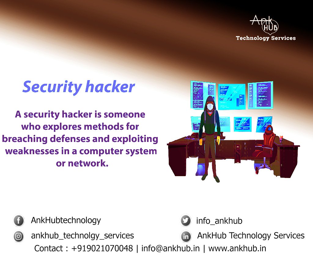 info_ankhub's tweet image. In computer security, a hacker is someone who focuses on security mechanisms of computer and network systems.
.
#Hacking #hackinglife #hackingtheplanet #hackingfriday #hackingthecolorwheel #hackingshit #hackingyoungsters #hackingmedicine #hackingmarathon #hackingout #hackinggame