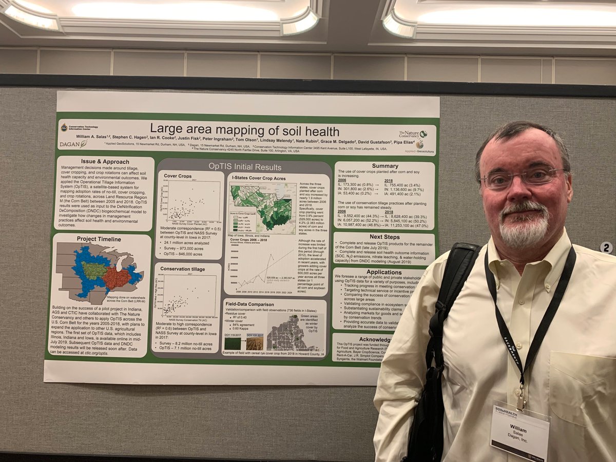NatureAg's tweet image. Our partners at #AppliedGeoSolutions, #Dagan and @ctic_tweet talked about #OpTISData at the @soil_institute&apos;s annual meeting this week. 

Learn more about OpTIS - a new technology to map soil health practices: bit.ly/2AH4HbM