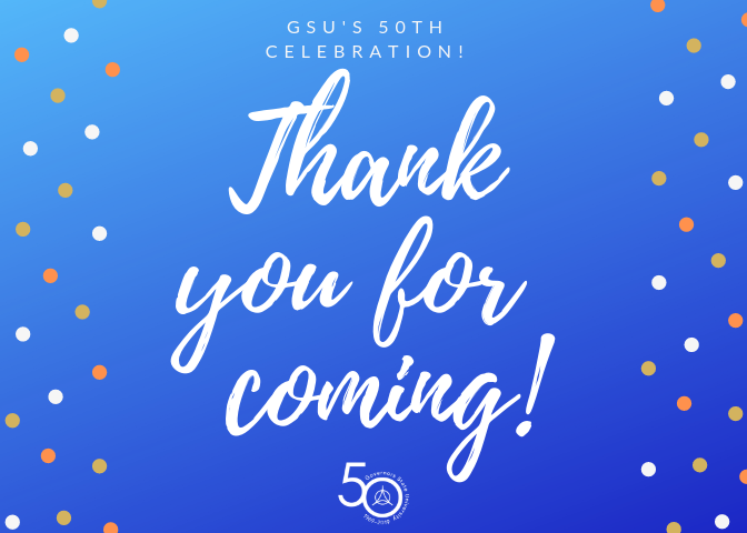 GSUFoundation's tweet photo. Whether you participated in the aerial photo, campus festivities or Downtown Park Forest event, your involvement in GSU’s celebration is greatly appreciated. We will continue our 50-year legacy of excellence, innovation, education and leadership.
Thank You!
#GovState50th https://t.co/RciDbcG1kL