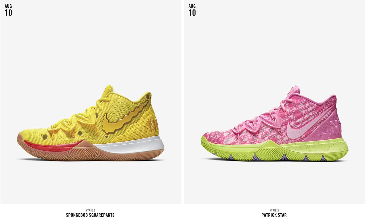 sepatu basket anak nike kyrie 5 spongebob squarepants gs