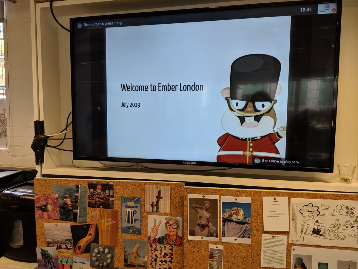 Hello Emberistas from London and the world! 📢 Ember London, July edition, is now on at <a href="/wearetrouva/">Trouva</a> in Shoreditch! 🍕🥤🍺 #emberjs
