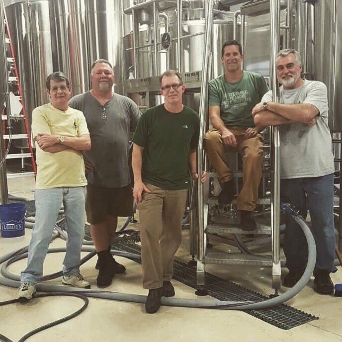 #tbt to our first brewing day back in ‘16!
We have grown so much with your support! Here’s to 3 years of #nobaaaadbeer!!! 
 #goatislandbrewing #localcraftbeer #brewingday