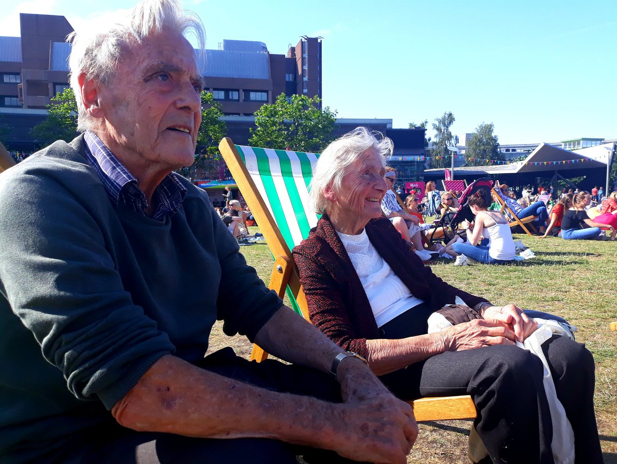 caerh's tweet photo. Today I met my fave fans yet at Fan Park @Liverpool_ONE...Brian Pinder aged 86 and his wife Valerie aged 84 from Bowring Park. 
Brian said, "he never knew that this place existed." Brian had never seen Netball before.Their grandchildren play @EnglandNetball
@NetballWorldCup https://t.co/HRAJs5G7KX