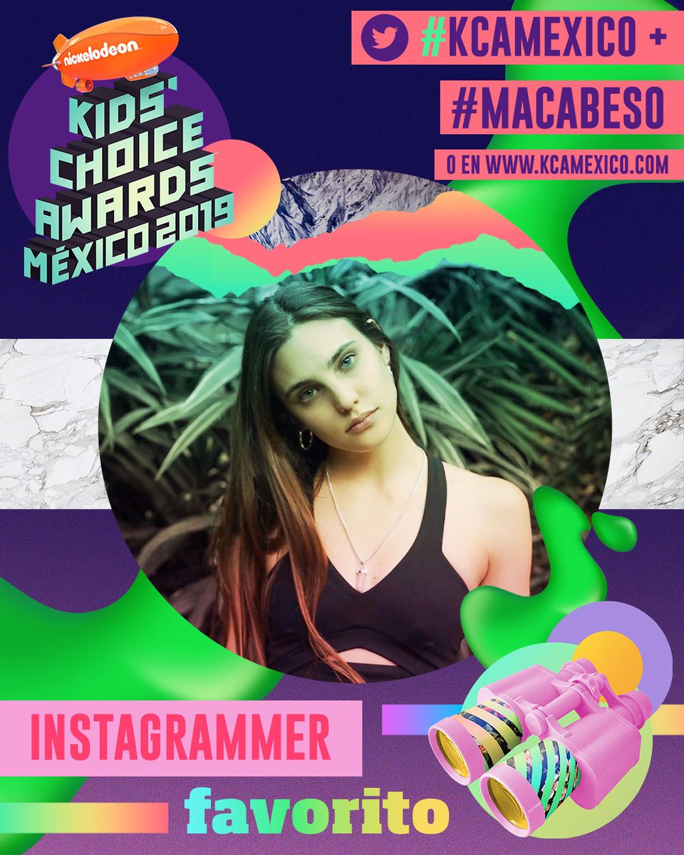 NickelodeonLA's tweet photo. ¡@macabeso pasó a la fase de nominados finalistas!🔥 Voten por ella en https://t.co/28eFy9BEXu, tuiteando #KCAMexico #MacaBeso, en la Nick Play y en   Instagram comentando #KCAMexico #MacaBeso en la foto de los cuatro nominados, ¡voten sin parar! 💚 https://t.co/agTzCzXK2z