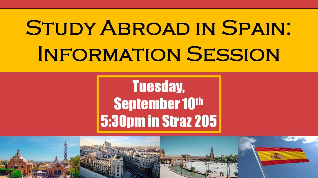 MUBizAbroad's tweet photo. Join us TONIGHT to learn about studying abroad in Spain! https://t.co/XLlNlQooUy