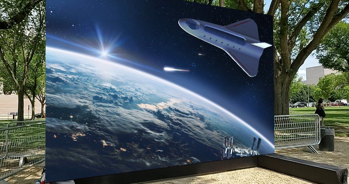 AIAspeaks's tweet photo. On the National Mall for the #Apollo50 Festival? Stop by and visit our Vision 2050 augmented reality mural to experience the future of #aerospace through your phone! https://t.co/uReAGIwcAF #WaytoWhatsNext https://t.co/SLu40gr01T
