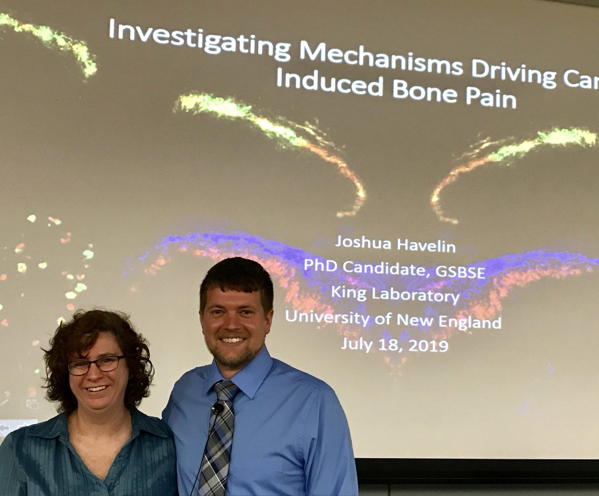 Congratulations to Josh Havelin (UNE 2011), on successfully defending his PhD thesis! (seminar title: Exploring Different Peripheral Nociceptive Input Underlying Ongoing and Movement Evoked Cancer-Induced Bone Pain) <a href="/UNEResearch/">UNE Research</a>