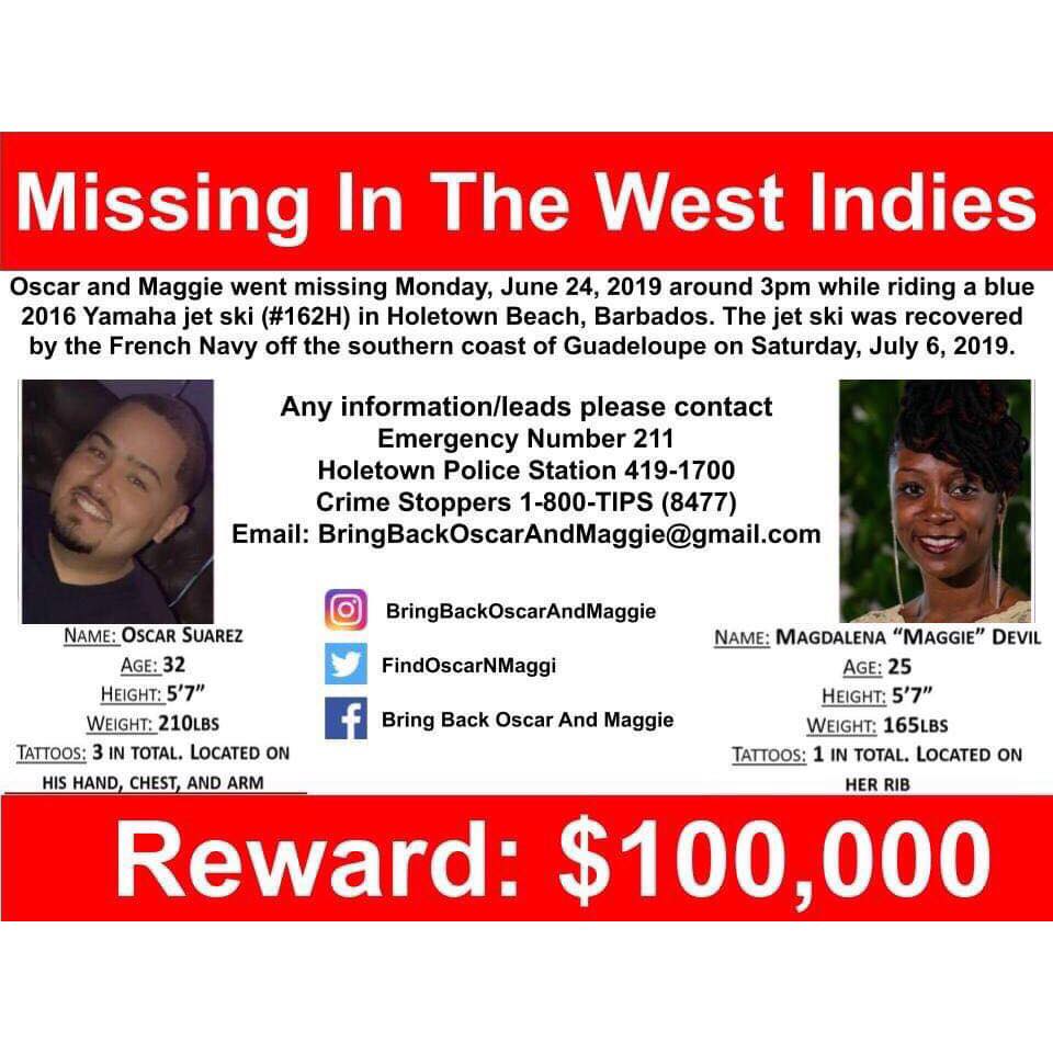 FindOscarNMaggi's tweet photo. @DNONews Here is our official flyer to bring back our family! #BringBackOscarAndMaggie #OscarSuarez #MaggieDevil #MissingPeople #MissingPerson #MissingPersons #Reward #Barbados #WestIndies #Dominica #Guadeloupe https://t.co/nqkW8vrJfM