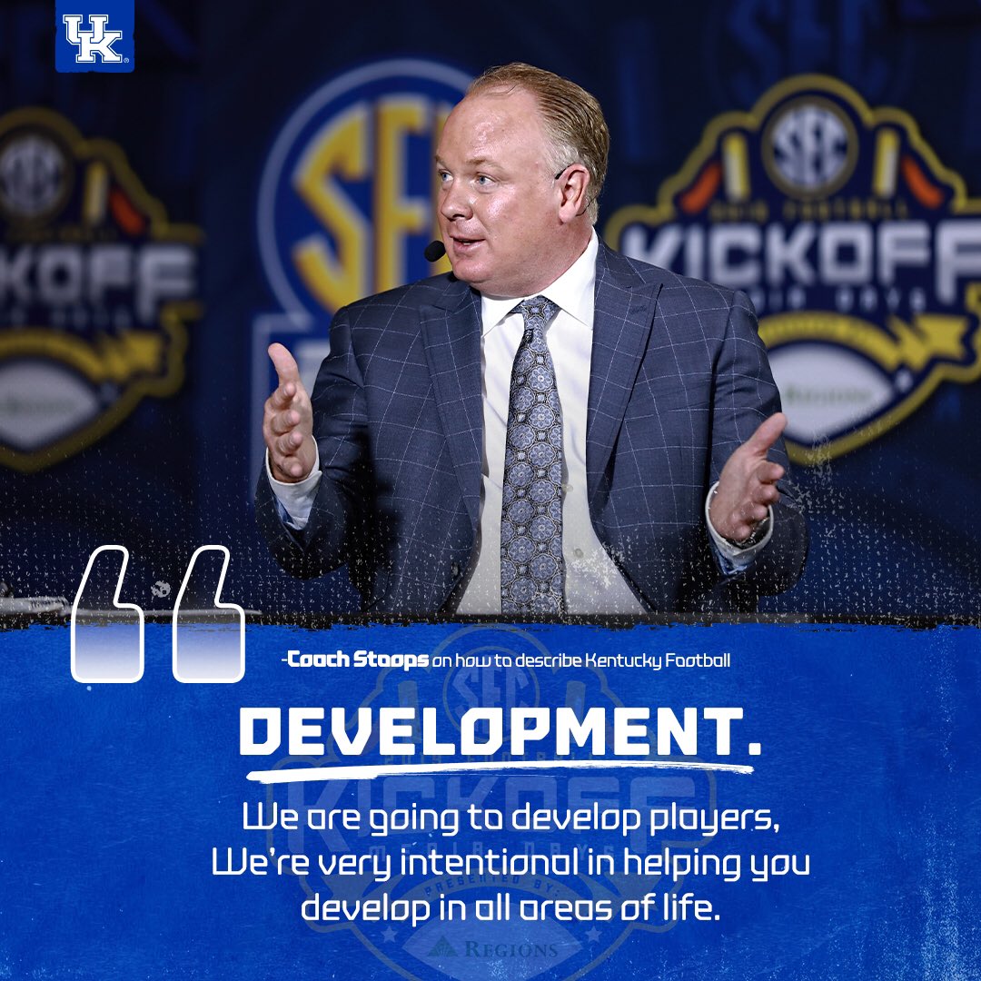 UKFootball's tweet photo. .@UKCoachStoops speaking facts. #BringIt #SECMD19 https://t.co/ltn05EBln4